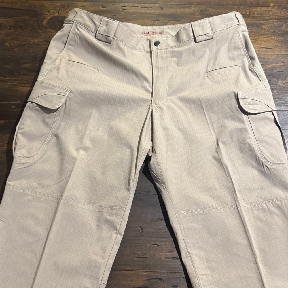 5.11 Tactical Khaki Men's Tan Cargo Pants-Size:  42x34 - Picture 3 of 9